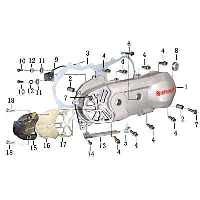Dichtung Gehäusedeckel 12 Zoll 2Takt 50ccm 704190 Motorroller.de Seitendeckel Variodeckel Variomatikdeckel Kreidler Hiker 50 DD Sport Galactica 2.0
