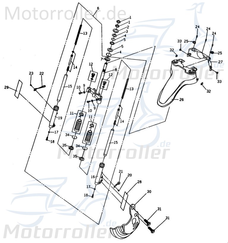 PGO PMX 110 Kotflügel vorn Apfelgrün Spritzschutz Roller 110ccm 2Takt P2632600310 Motorroller.de Schutzblech Schutz-Blech Radabdeckung Innenkotflügel