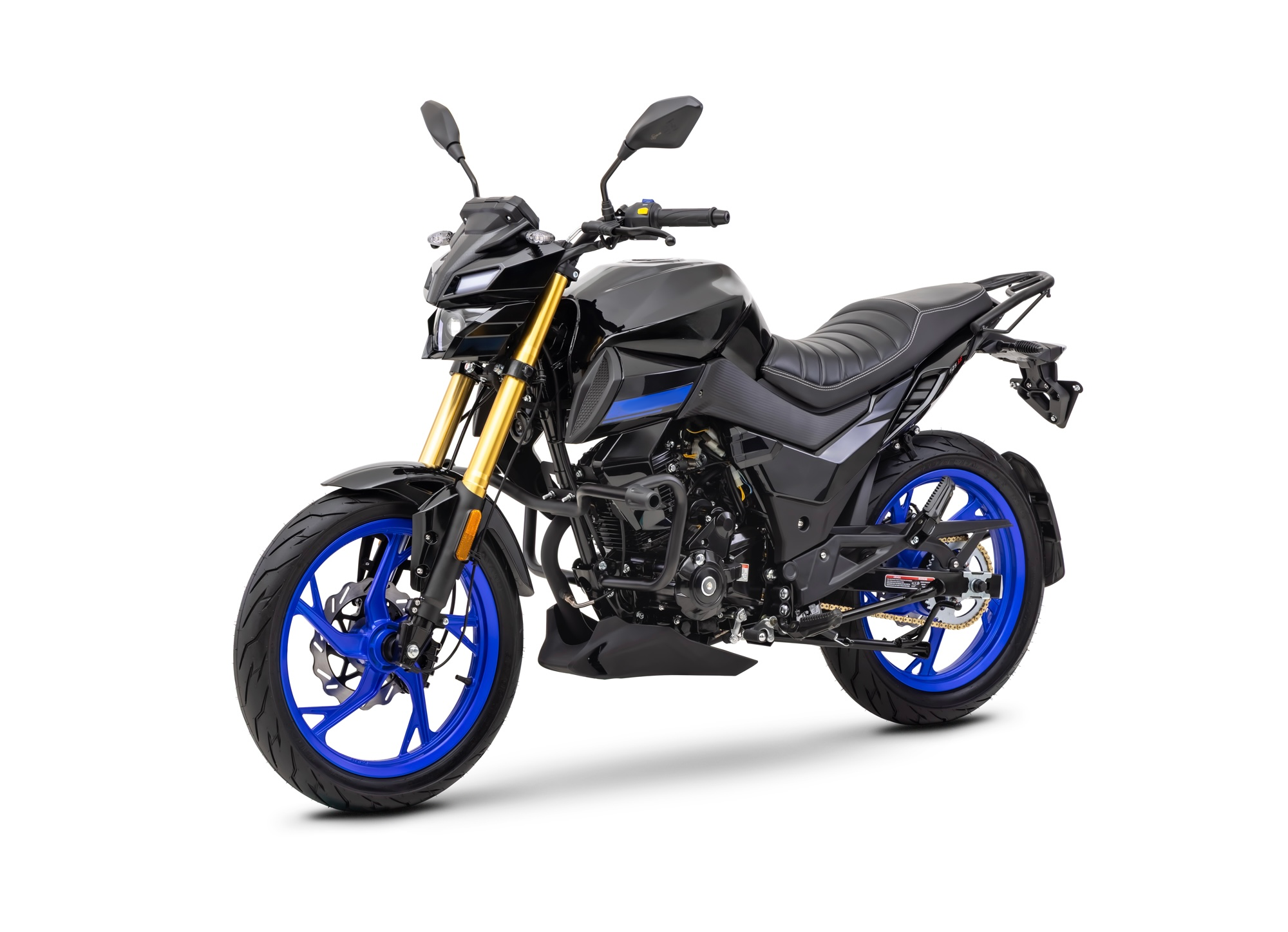 Motorrad Fighter 125 DV-RS AIR schwarz-blau 90 km/h Euro 5+ Schaltmoped Mokick Kleinkraftrad