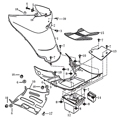 Batteriefach 3-4Ah Batteriebox BAO-BT50QT-9-050002