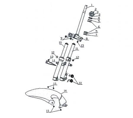 CPI Oliver 50 City Gabelbrücke 50ccm 2Takt Q0F-47211-00-81 Motorroller.de Telegabel Gabel-Brücke Vorderrad-Gabel Joch Vorderradgabel Lenkgabel Scooter