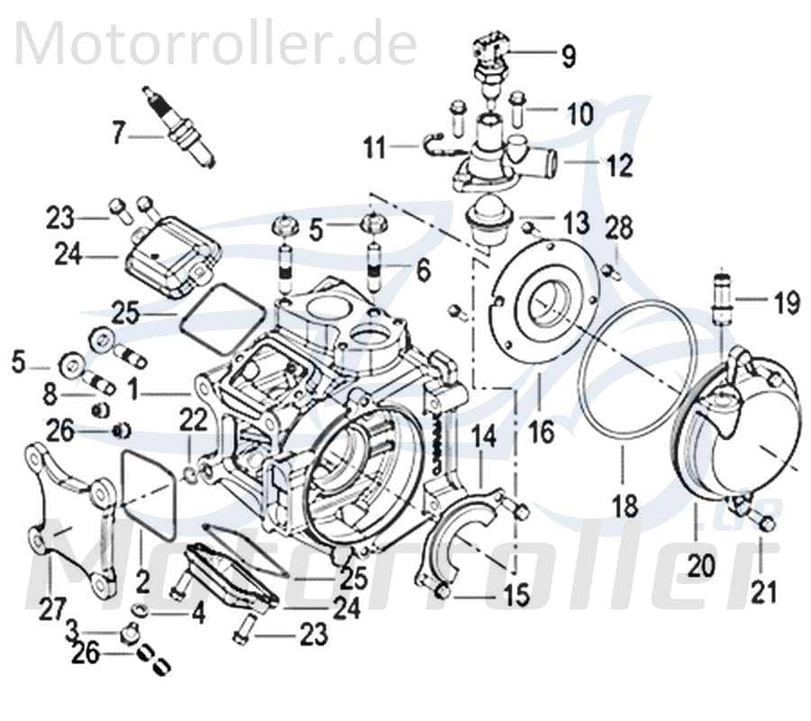 Jonway Insignio 250 DD Schraube Roller 250ccm 4Takt 750625 Motorroller.de Öldruckanzeige Bundschraube Maschinenschraube Flanschschraube Bund-Schraube