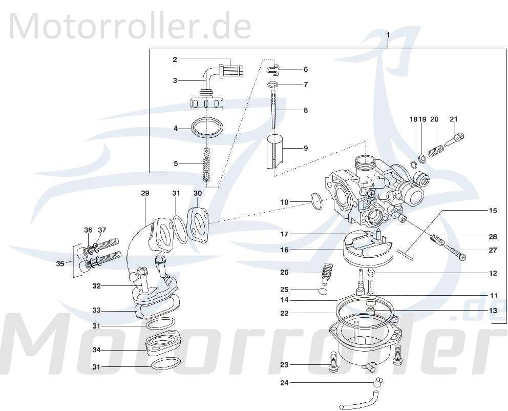 Kreidler STAR Deluxe 4S 125 Dichtung 125ccm 4Takt C-2771420/13 Motorroller.de Abdichtung SEAL Gasket 125ccm-4Takt Scooter LML Ersatzteil Service