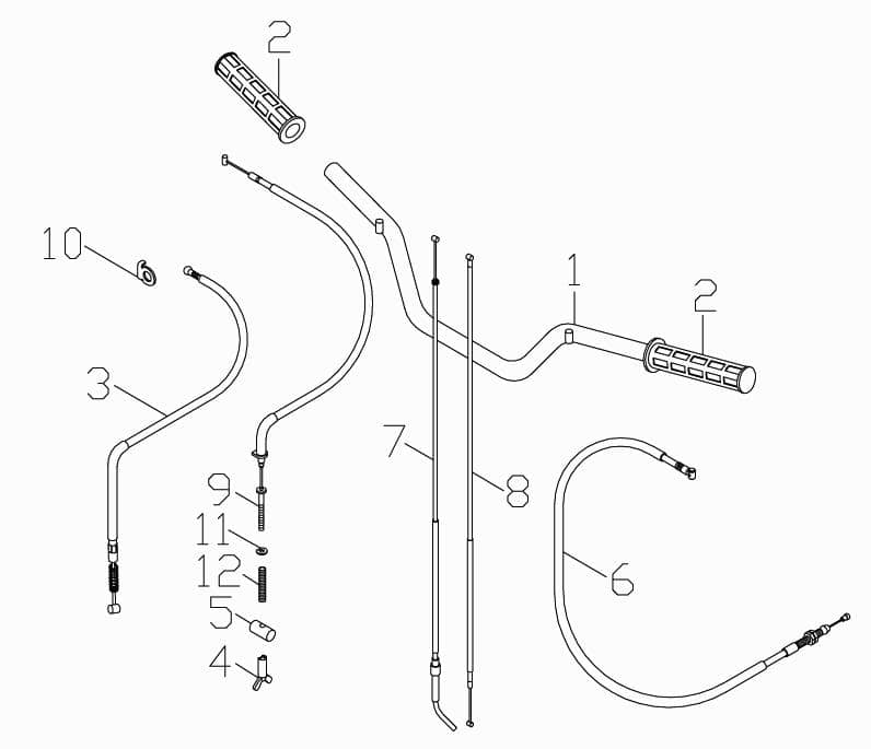 SMC Kupplungszug Kupplungsseil 250ccm 4Takt 61420-CBT-00 Motorroller.de Kupplungsseilzug 250ccm-4Takt Ersatzteil Service Inpektion Direktimport