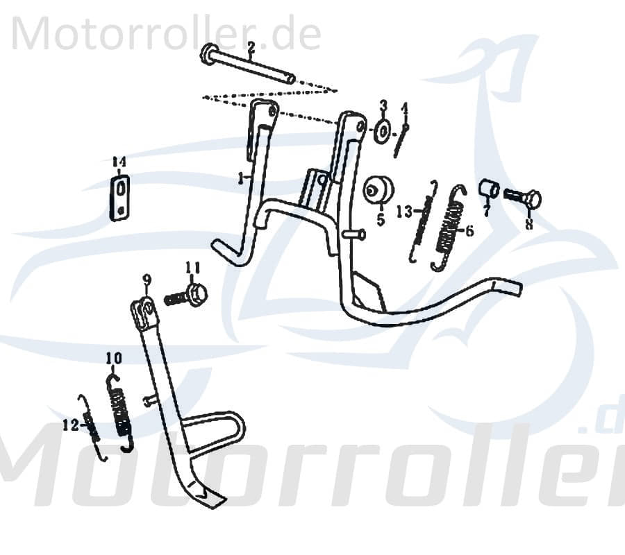 Kreidler Florett RMC 50F FEDER 50ccm 2Takt FIG18-10A Motorroller.de Schwingungsdämpfer Dämpfung Ausgleichsfeder Abfederung Masseausgleich Motorrad