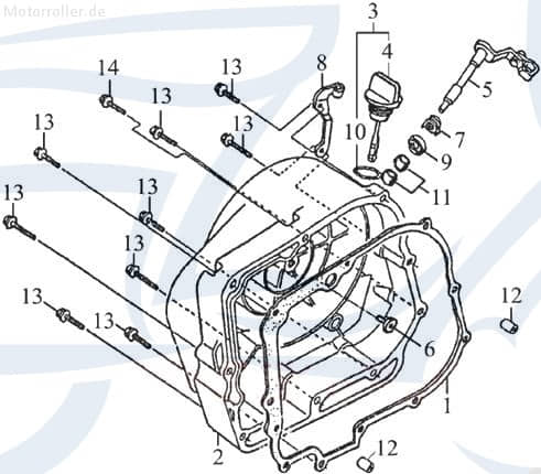 Beeline Veloce 50 Dichtung Kupplungsdeckel 50ccm 4Takt 15221-CGE-00 Motorroller.de Abdichtung Scooter Exploroer Titan 300 Ersatzteil Service Inpektion