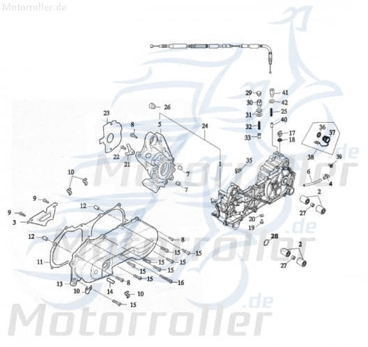 Dichtung Lichtmaschine Aeon Cobra 50 Quad ABR-11121-116-000 Motorroller.de Stromgenerator Ankerplatte Zündplatte Minarelli liegend ATV Minikolt 50 UTV