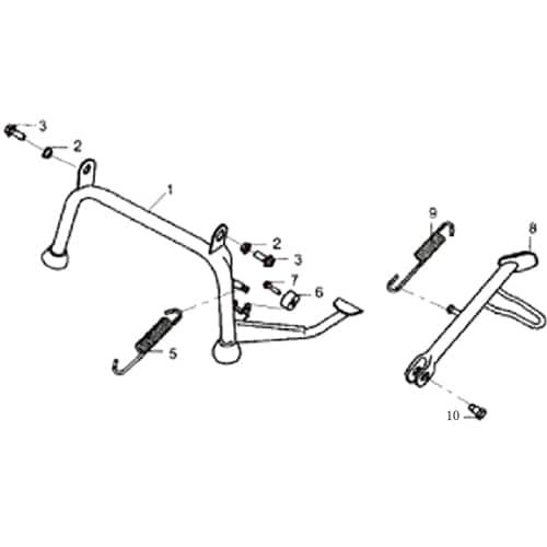 Rex Stratos Montana 50 Hauptständer 50ccm 4Takt 706767 Motorroller.de Zweibeinständer Roller-Ständer Rollerständer Mittelständer Stand-Fuß 50ccm-4Takt