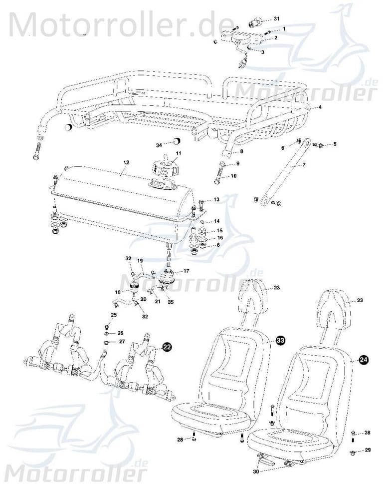 Birne Rücklicht und Bermse 12V 21/5W Tongjian 150ccm 4Takt Motorroller.de Glühbirne Rücklichtbirne 150ccm-4Takt Buggy Strassenbuggy 150 II Ersatzteil