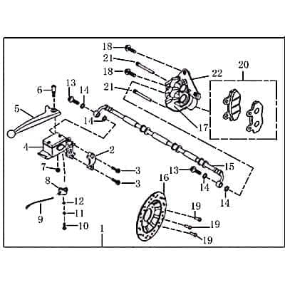 Halter Bremssattel Halterung Haltebügel Halteblech 2090104-3 Motorroller.de Halte-Blech Halte-Bügel 50ccm-2Takt Scooter Moped Ersatzteil Service