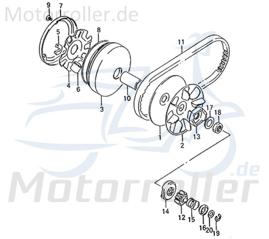 Rex RS250 Nockenplatte Nockenscheibe Rex RS250 87478 Motorroller.de Reglerplatte Nockenscheibensteuerung 50ccm-2Takt Scooter Jonway RMC-G 50 Service
