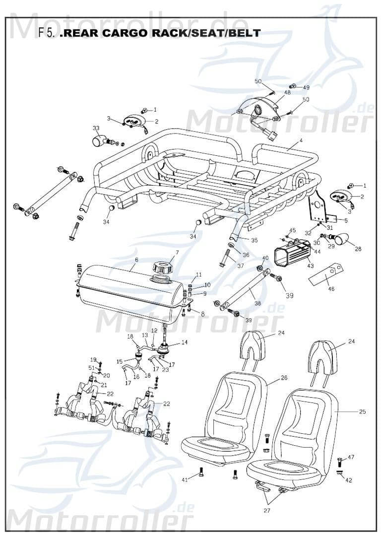 PGO Benzintank 8Liter rot Bugrider 150 Kraftstofftank Buggy B55215001M0 Motorroller.de Benzin-Tank Kraftstoff-Tank Benzin-Behälter Benzinbehälter