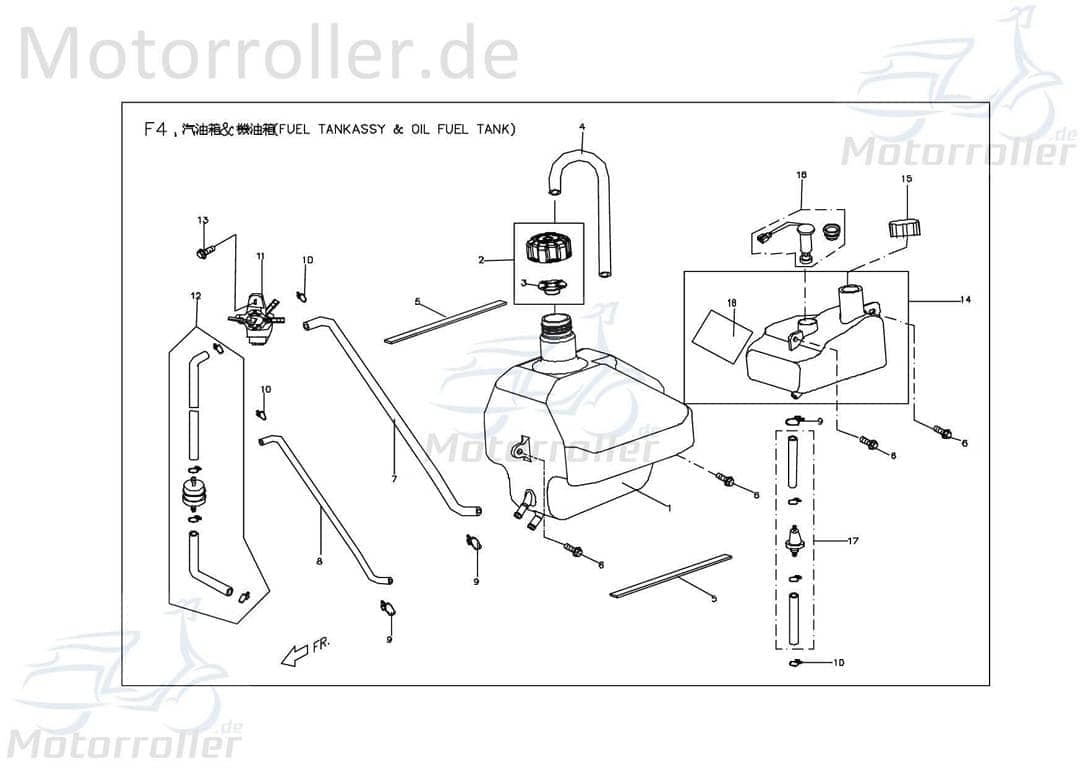 PGO Reservebenzinschlauch X-Rider 90 Quad ATV X0526020000 Motorroller.de X-RIDER 110 UTV Ersatzteil Service Inpektion Direktimport