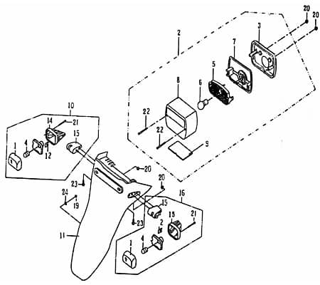 PGO Blinker hinten links orange Big Max 50 Roller 50ccm 2Takt Motorroller.de Fahrtrichtungsanzeiger Blinkleuchte Blinklicht 50ccm-2Takt Scooter
