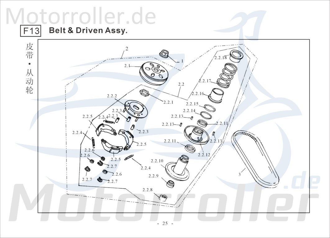 Keilriemen 729x17,5 bzw. 738x18 TS139QMB100009-Gates