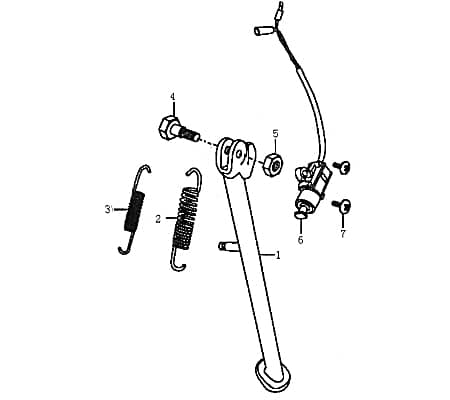 Kreidler GS/SM 125i Seitenständerschalter 89488 Rex Supermoto Enduro 125 DD Kontakt Sensor Seitenständer Standfuß Motorrad