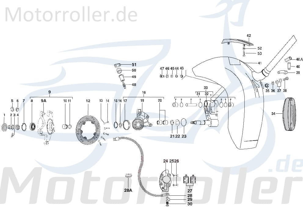 Clip Kreidler STAR Deluxe 4S 125 Schelle Scooter SF504-1125 Motorroller.de Klammer Klemmschelle Befestigungsschelle Halteklammer Schraubschelle Moped