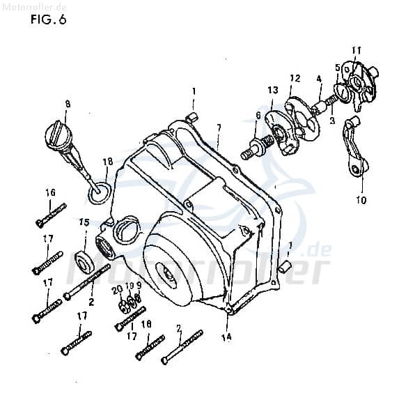 Halter Befestigung Jincheng 130600 Motorroller.de