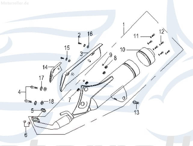 SMC Unterlegscheibe Hitzeschutz Generic Roller 47028T430000 Motorroller.de Distanzhalter U-Scheibe Washer Beilagscheibe Ausgleichsscheibe 125ccm-4Takt