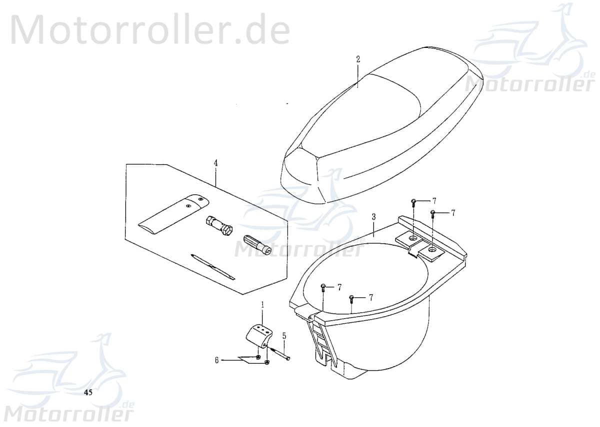 Sundiro Bundmutter M6 Barossa Cheetah 250 ATV FIG.-E04-NO.-12 Motorroller.de Sechskantmutter Flanschmutter Sechskant-Mutter Flansch-Mutter Bund-Mutter