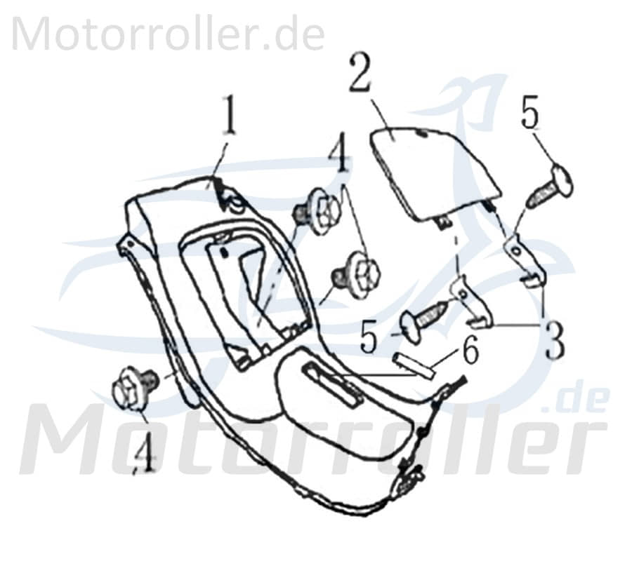 Kreidler Hiker 125DD Sport Handschuhfachdeckel 703077 Motorroller.de Abdeckung Gepäckfach vorn Deckel Cover Blende Scooter Ersatzteil Service