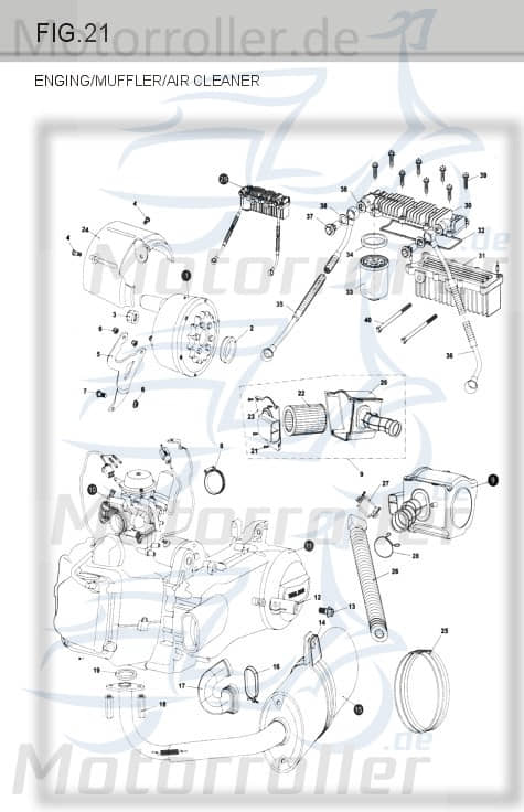 Ölschlauch links Tongjian Strassenbuggy 150 Ölleitung 6.000.216 Motorroller.de Eppella ECM TBM Twister Hammerhead Wangye Kasea Buggy