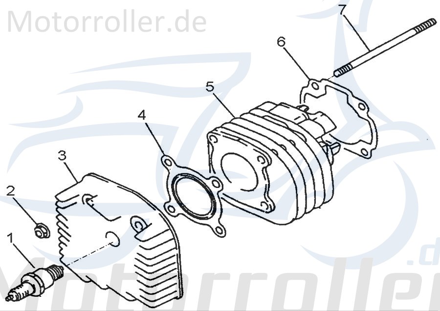Zylinderkopfdichtung 2T 50cc Quad ATV AWA-1PE40QMB-018