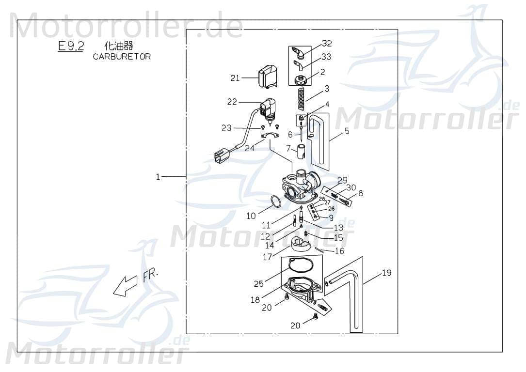 PGO Schwimmerkammerset G-Max 50 Roller Scooter 50ccm 2Takt Motorroller.de PGO 50ccm-2Takt G-Max 50 25 km/h Ersatzteil Service Inpektion Direktimport