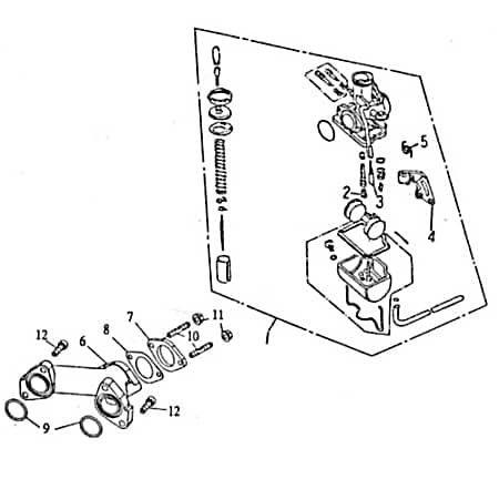 Ansaugstutzen Einzelvergaser 250ccm 4Takt Rex Quad 150 91229 Motorroller.de Ansaugkrümmer Ansaugrohr Luftansaugrohr Ansauggummi Anschlussbogen ATV
