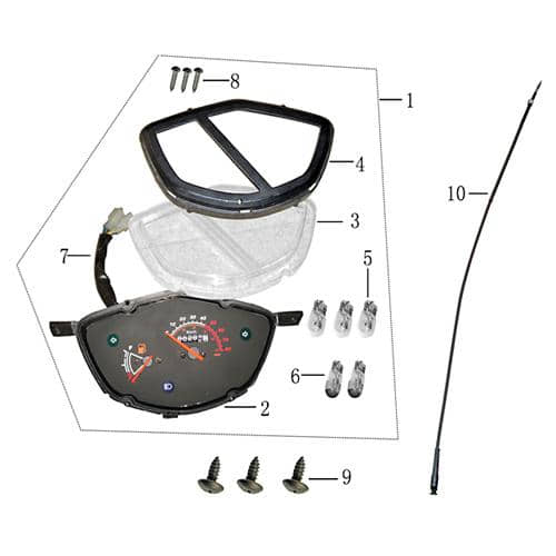 Tachowelle 1020mm Antriebswelle Jonway 1080901-1