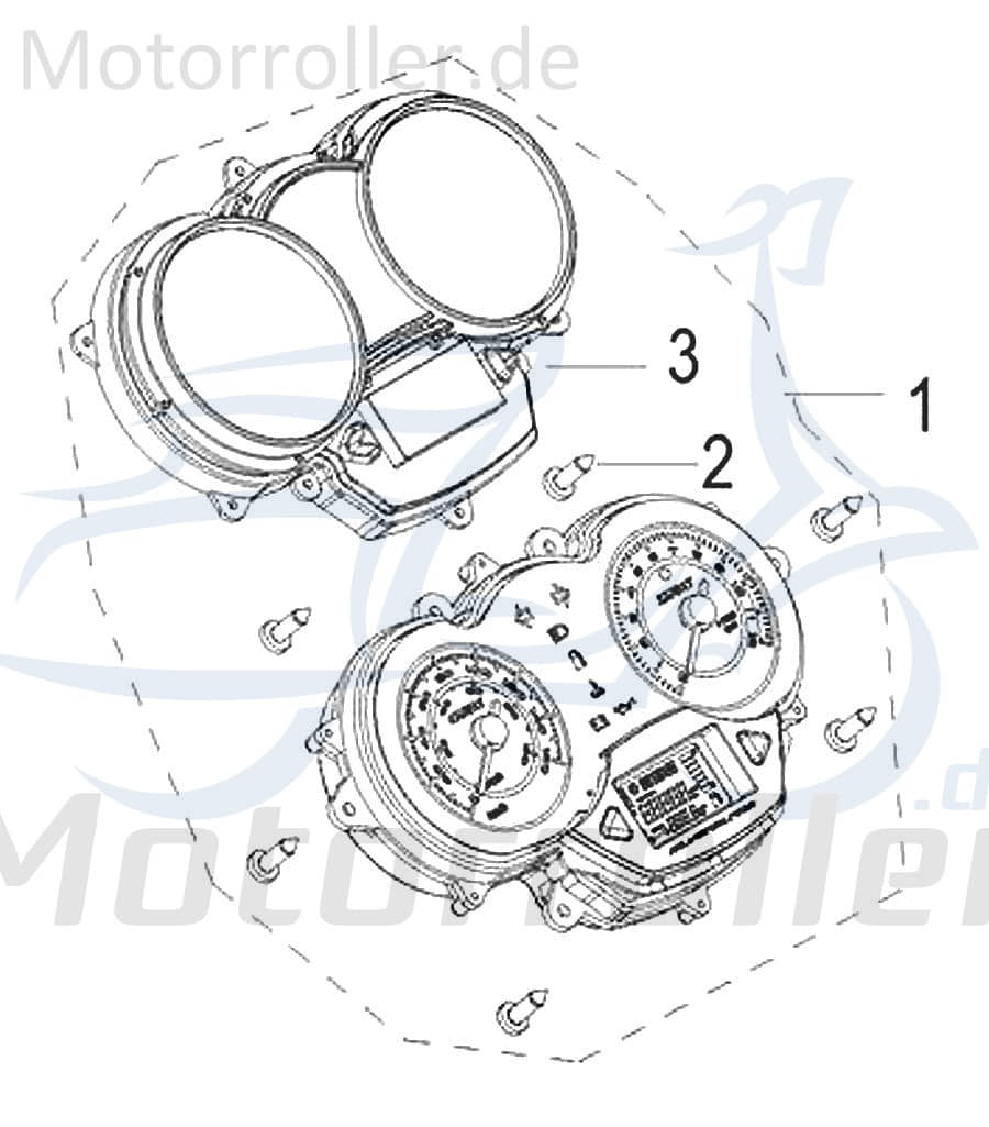 SMC Tachometer Kreidler Insignio 125 2.0 Scooter 70000N120000 Motorroller.de Geschwindigkeitsmesser Geschwindigkeitsanzeige Speedometer kmh-Anzeige