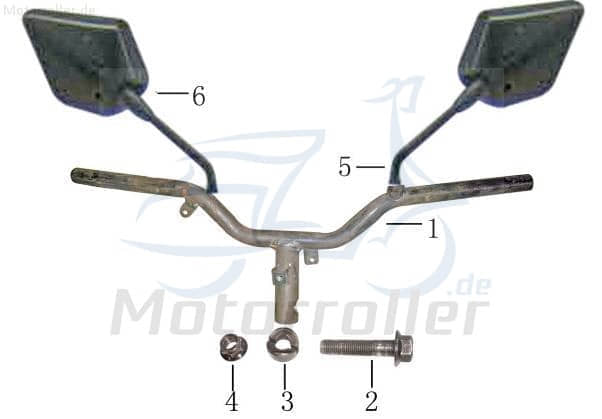 Schraube M10x1.25x50mm mit Bund verzinkt AGM 50ccm 4Takt Motorroller.de Bundschraube Maschinenschraube Flanschschraube Flansch-Schraube Bund-Schraube