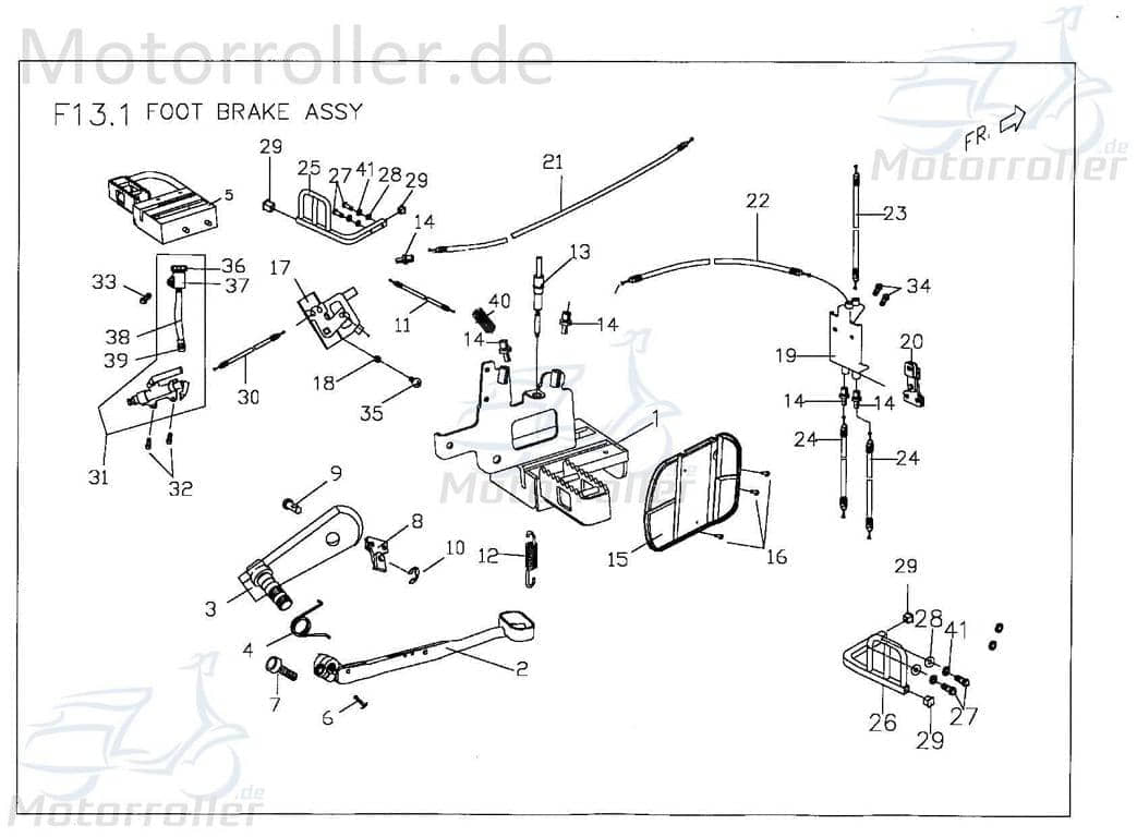 PGO Fußrastenplatte schwarz X-Rider 90 Fußtrittplatte Quad X2468022600 Motorroller.de Fußtrittpaltte PGO XR110 110ccm-2Takt ATV X-RIDER 110 UTV