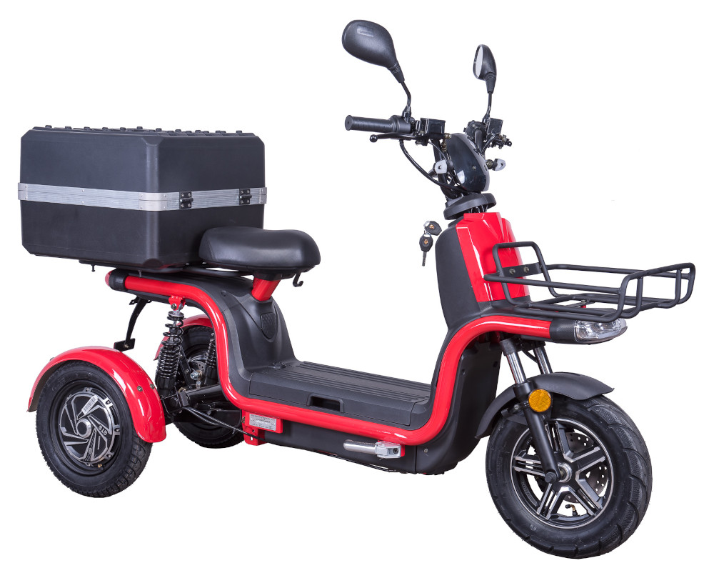 Dreirad Scoody E Trike ZT-29A rot 45 km/h 2x800 Watt Lithium-Ionen B-Ware Elektroroller E-Scooter E-Roller Dreiradroller