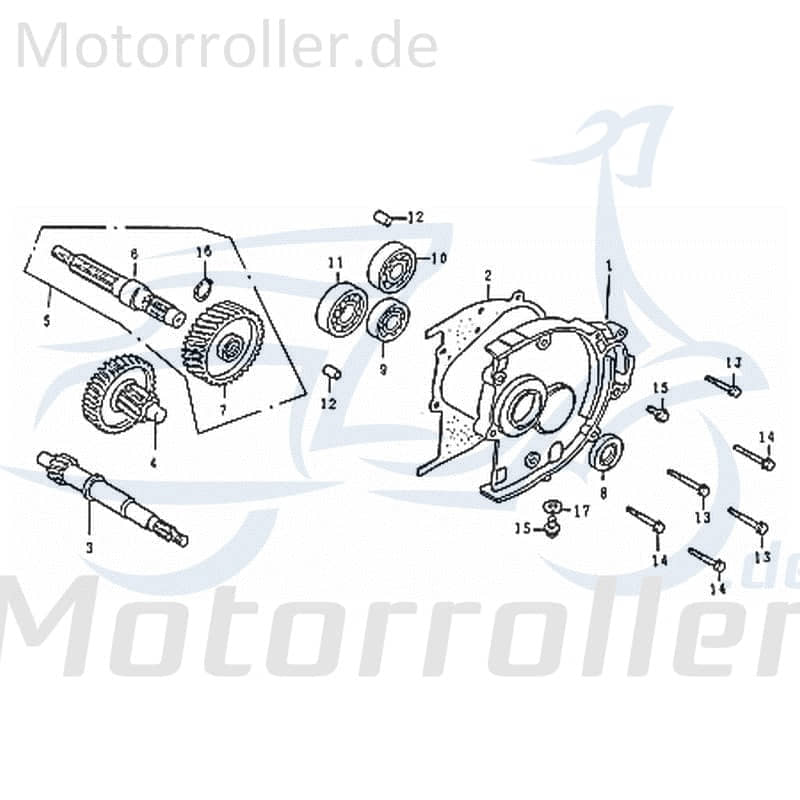 Getriebeabdeckung Rex Imola 125 Motordeckel 80200 Motorroller.de Kupplungsdeckel Getriebegehäuse Gehäusedeckel Variodeckel Variomatikdeckel