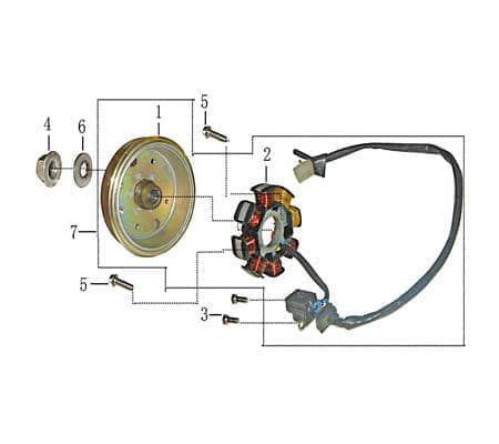 Sechskantschraube M5x12mm verzinkt Rex RS450 50ccm 4Takt Motorroller.de Befestigung Halter Halterung Flachkopfschraube Sechskant-Schraube 50ccm-2Takt