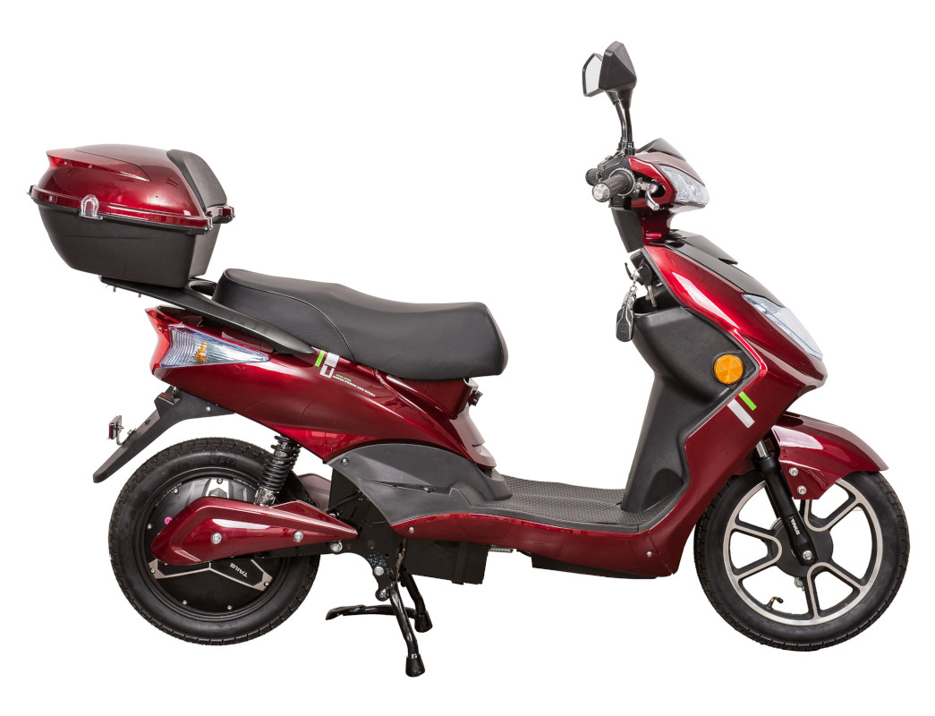 Elektroroller Scoody 25 W ZT-27 rot 900W 25 km/h Bleisäure-Akku E-Roller E-Scooter Mofa