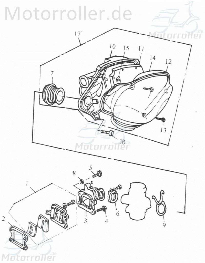Adly Dichtung Luftfilterkasten Minarelli stehend 50ccm 2Takt Motorroller.de Filtergehäuse Luftfiltergehäusedeckel Scooter Scoody 50 2 AT 50 2 Service