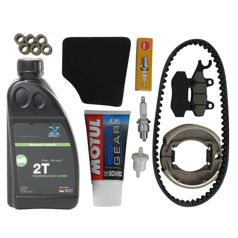 Inspektion Set 2Takt 50ccm 1E40QMB Jonway Wartung Kit 8007161 Motorroller.de Satz Service Scooter Florett 50 RS DD Galactica Moped Ersatzteil