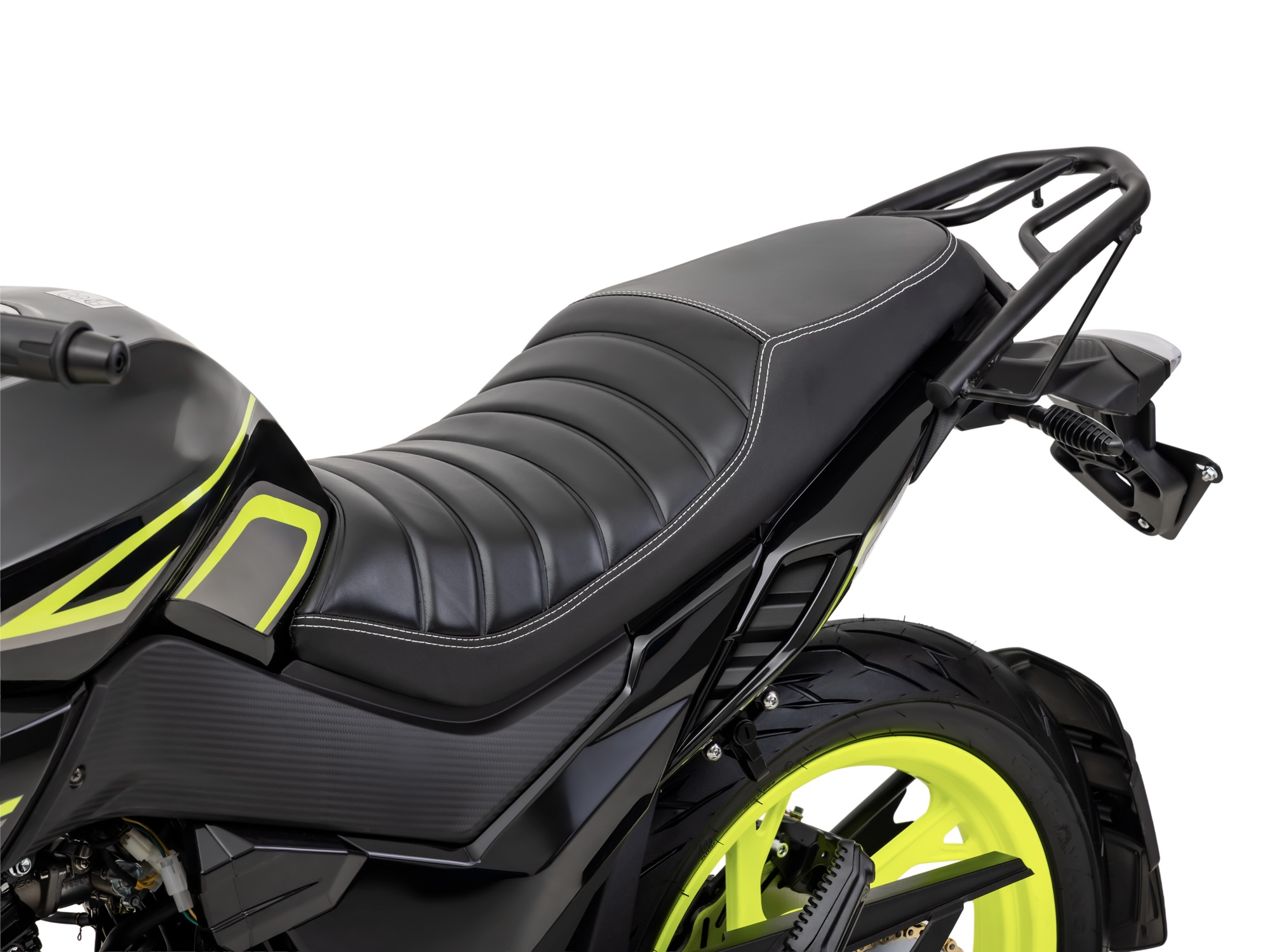 Motorrad Fighter 125 DV-RS AIR neon-grün/schwarz 90 km/h Euro 5+ Schaltmoped Mokick Kleinkraftrad