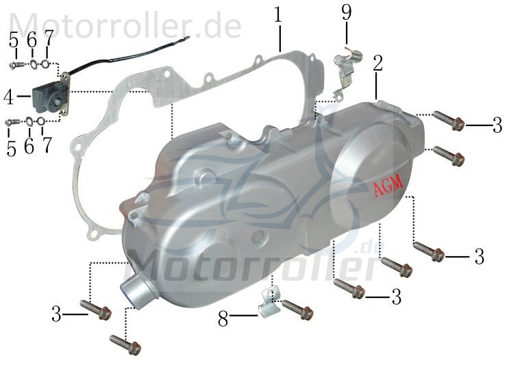 Schraube M6x35mm verzinkt Baotian Scooter S6001-06035-00 Motorroller.de Bundschraube Maschinenschraube Flanschschraube Flansch-Schraube Bund-Schraube