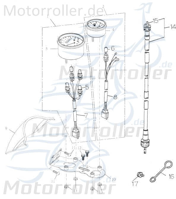 Adly Panther 50 Kraftstoffanzeige 50ccm 2Takt 37222-159-000 Motorroller.de Benzinstandsanzeige Füllstandanzeige Benzintank