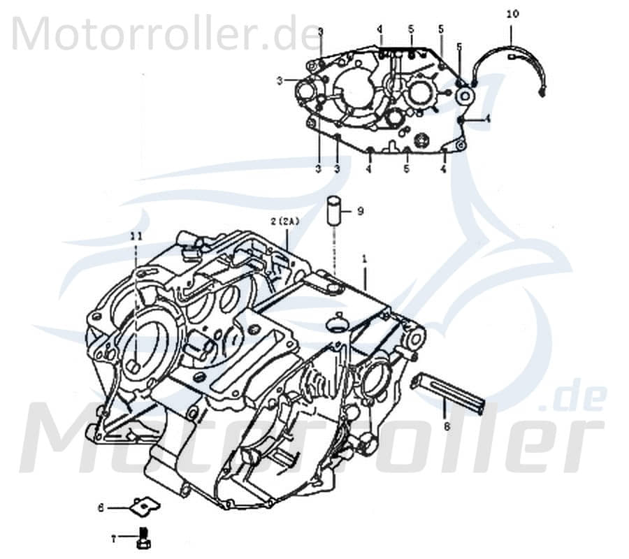 Motor Street 125 125ccm 4Takt Kreidler SUPERMOTO 125 91575 Motorroller.de Antrieb Engine Motor-System komplett Antriebsaggregat Motor-Aggregat Service