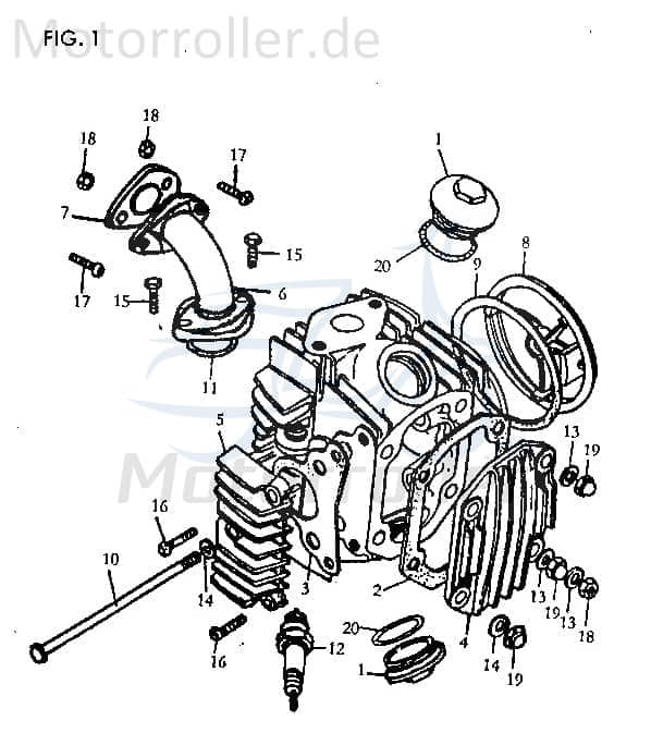 Dichtung Vergaser/Krümmer Jincheng 110603-J21