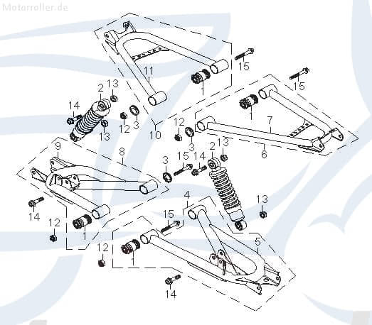 SMC Schraube M10x50mm Explorer Flanschschraube 96414-10050-C Motorroller.de Bundschraube Maschinenschraube Flansch-Schraube Maschinen-Schraube Quad