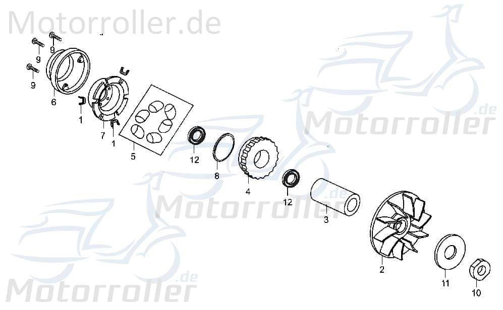 Eppella Strassenbuggy 250 I+II Antriebsritzel 250ccm 4Takt YYSLL2501007 Motorroller.de Antriebsrad Antriebritzel Antriebszahnrad Antriebs-Ritzel
