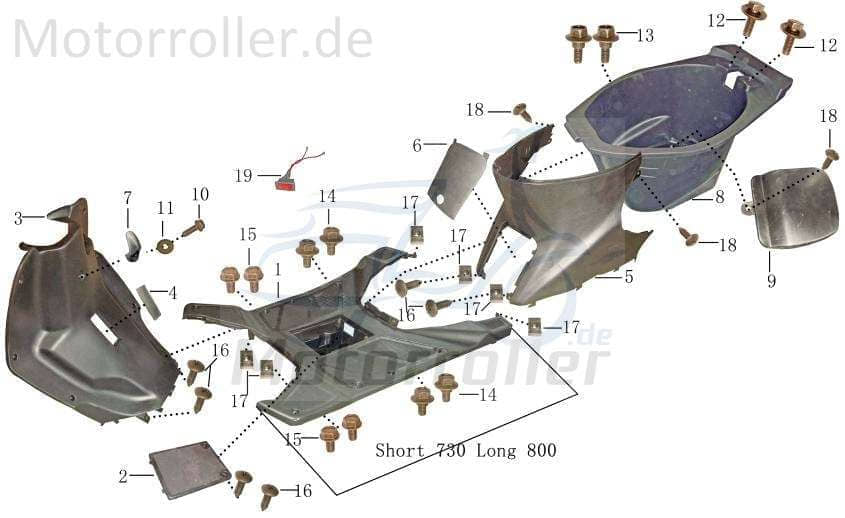 Helmhaken klein 4T 125cc YY125T-28 BAO-601504-TACE-0000