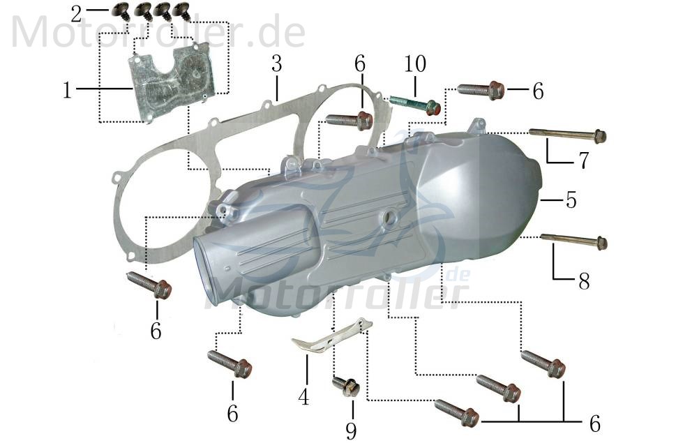 Luftführungsblech Blechabdeckung 152QMI AGM 125ccm 4Takt Motorroller.de Belüftung Scooter Fighter 125 Fighter 125 Sport Ersatzteil Service Inpektion