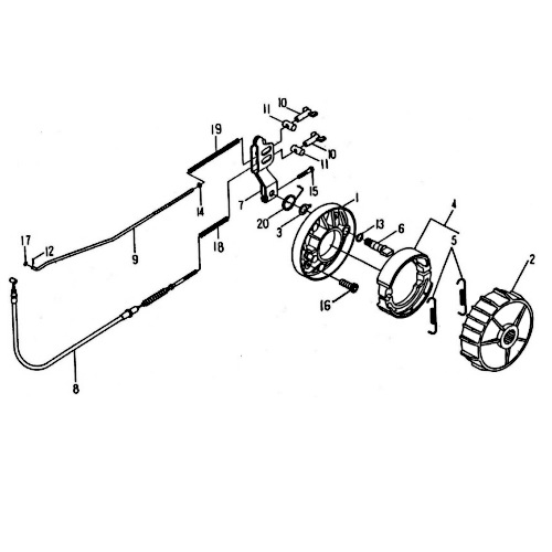 SMC Mustang 50 Bremstrommel hinten 50ccm 2Takt 32320-SK9-00 Motorroller.de Trommelbremsgehäuse Bremstrommel Quad ATV UTV