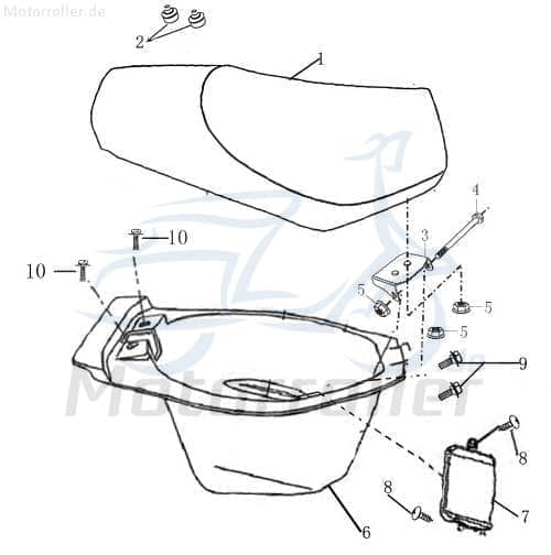 Helmfach Staufach 700780 Rex 750 schwarz 1010308